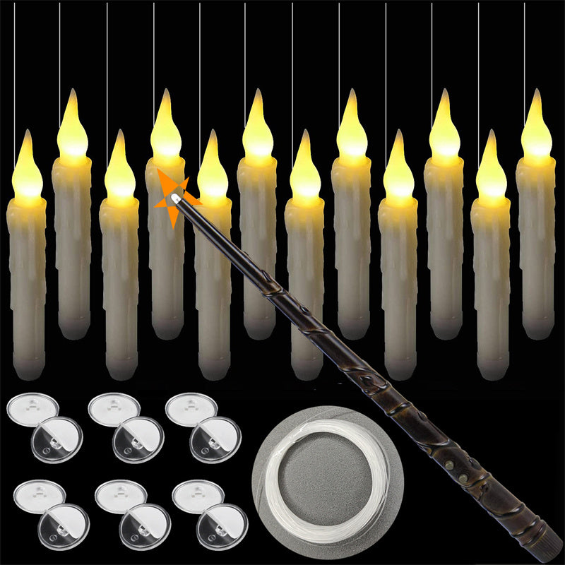 Aiitle Magic Flameless Floating Candles with Wand 12 PCS