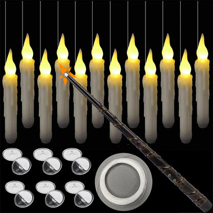 Aiitle Magic Flameless Floating Candles with Wand 12 PCS