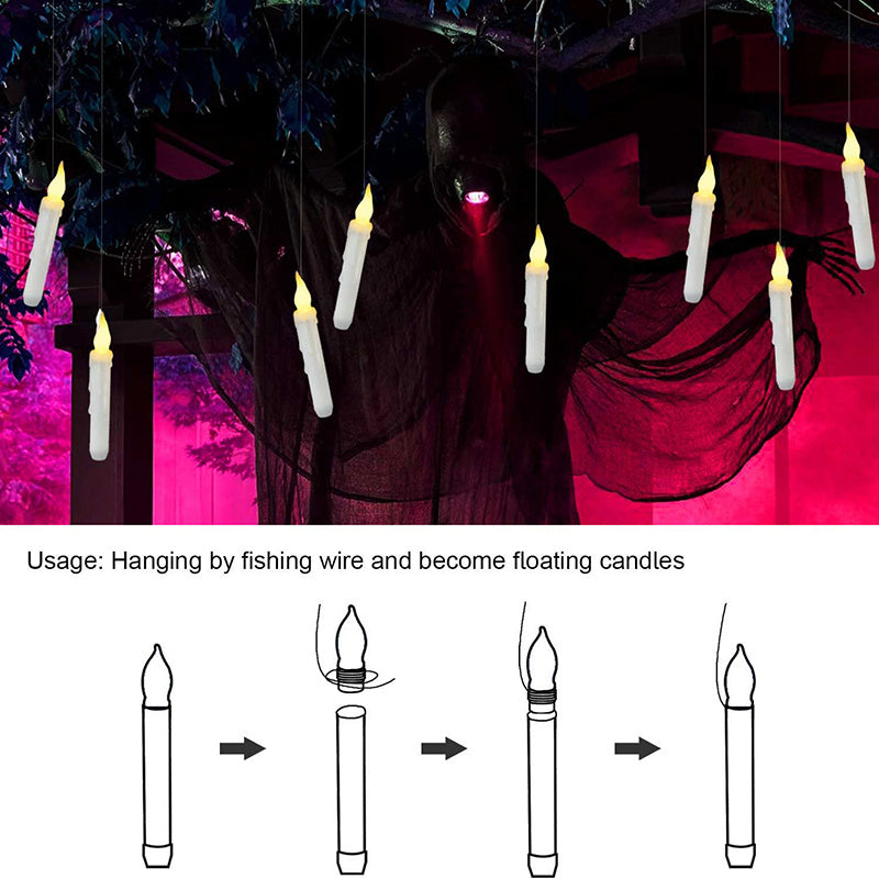 Aiitle Magic Flameless Floating Candles with Wand 12 PCS