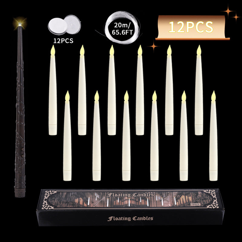 Aiitle Magic Flameless Floating Candles with Wand 12 PCS