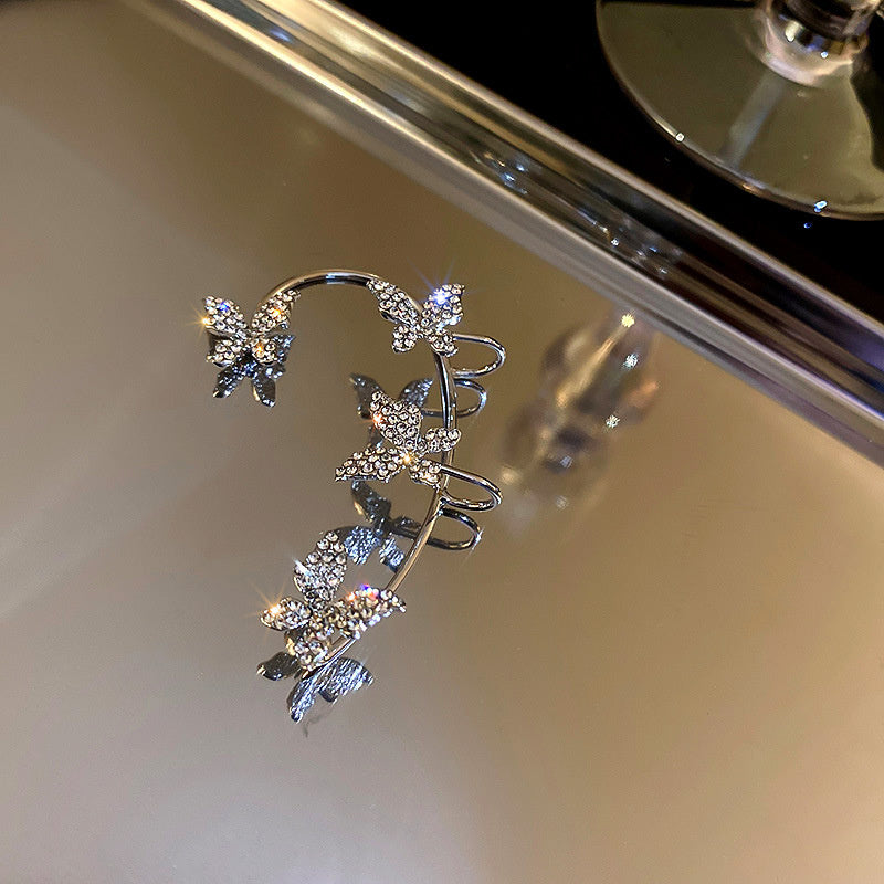 Aiitle Non-Piercing Sparkle Butterfly Ear Cuff