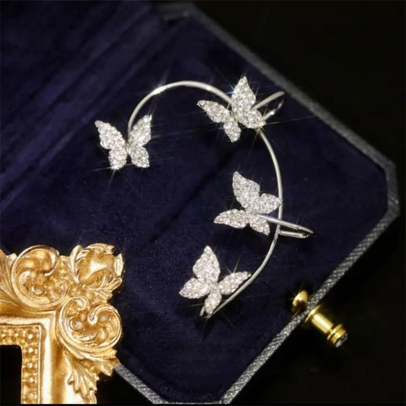 Aiitle Non-Piercing Sparkle Butterfly Ear Cuff