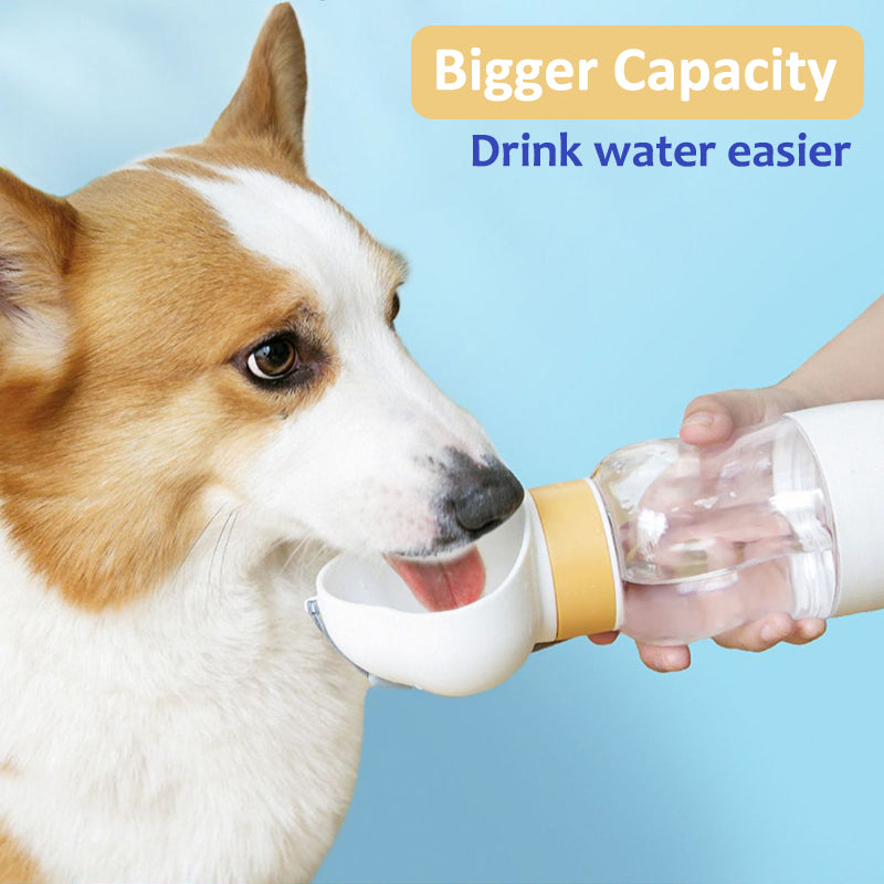 Aiitle Portable Pet Water Bottle with Food Container