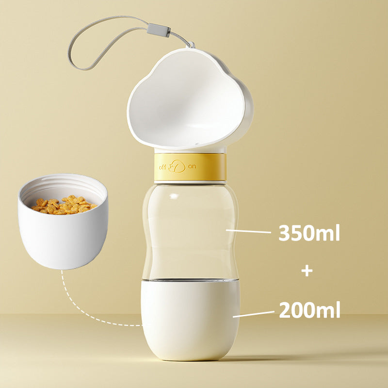 Aiitle Portable Pet Water Bottle with Food Container