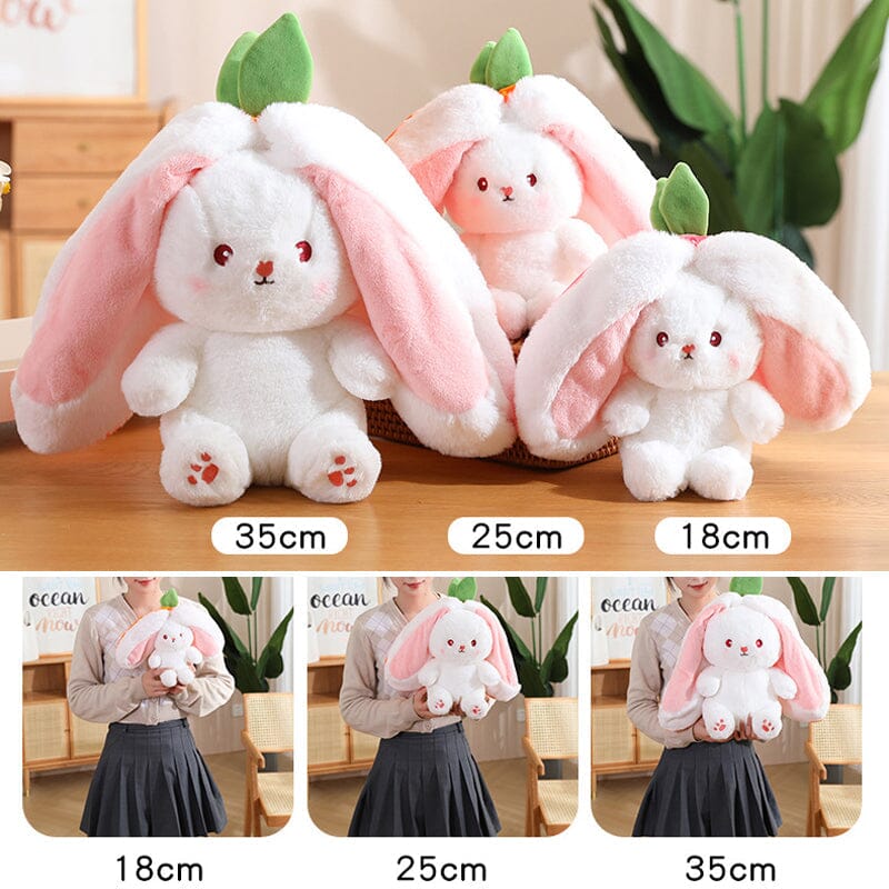 Aiitle Reversible Carrot Strawberry Bunny Plush Toy