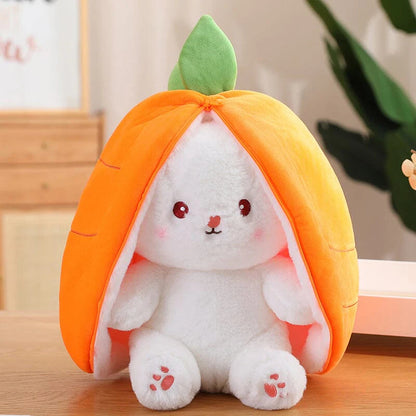 Aiitle Reversible Carrot Strawberry Bunny Plush Toy