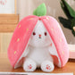 Aiitle Reversible Carrot Strawberry Bunny Plush Toy