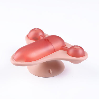 Aiitle Rotating Airplane Pet Food Dispenser Toy
