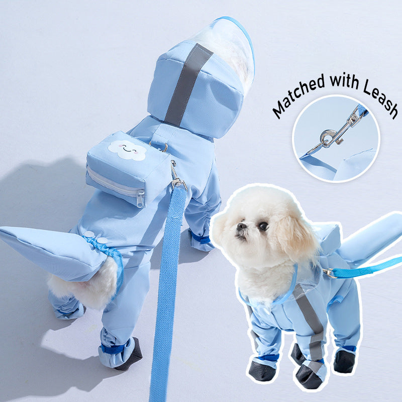 Aiitle Waterproof Dog Raincoat Full Cover