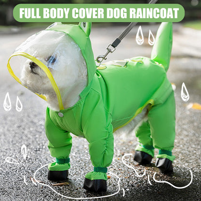 Aiitle Waterproof Dog Raincoat Full Cover