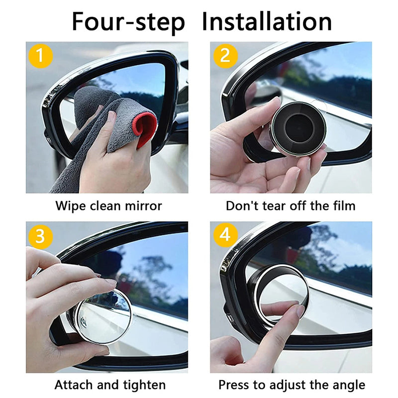 Aiitle 2Pcs 360° Rotatable Blind Spot Mirrors for Car
