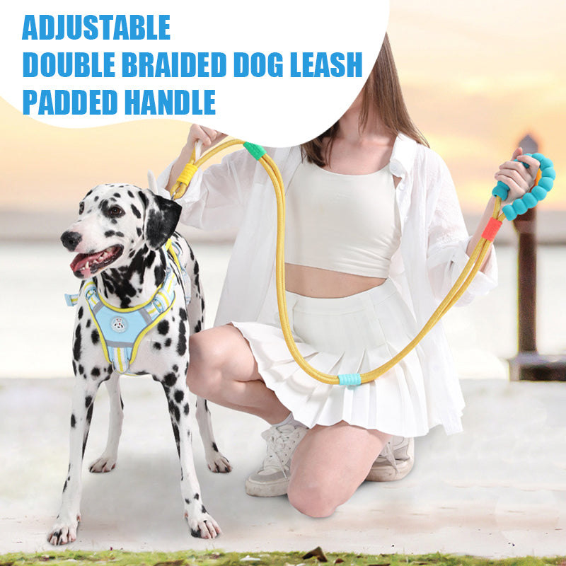 Aiitle Adjustable Double Braided Dog Leash Padded Handle