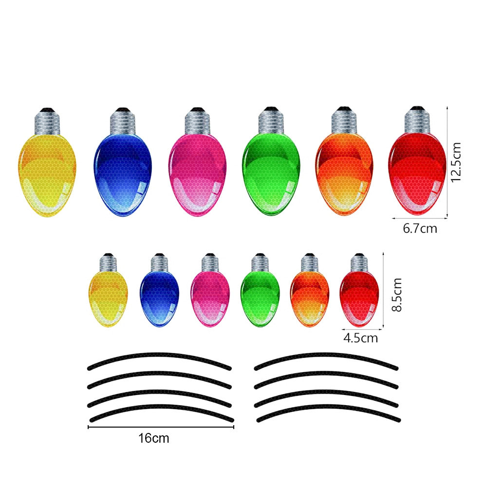 Aiitle Christmas Reflective Car Refrigerator Magnets Set