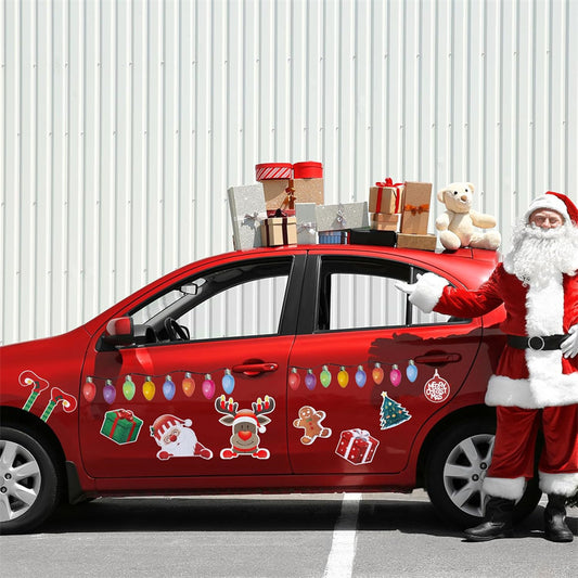 Aiitle Christmas Reflective Car Refrigerator Magnets Set