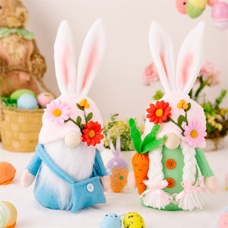 Aiitle Easter Floral Bunny Gnomes Decor