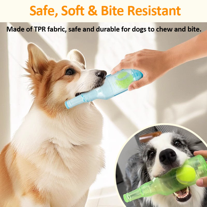 Aiitle Interactive Dog Squeaky Bottle Toy