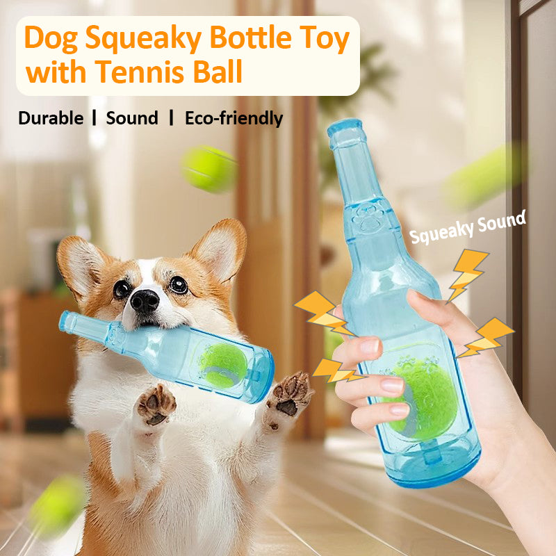 Aiitle Interactive Dog Squeaky Bottle Toy