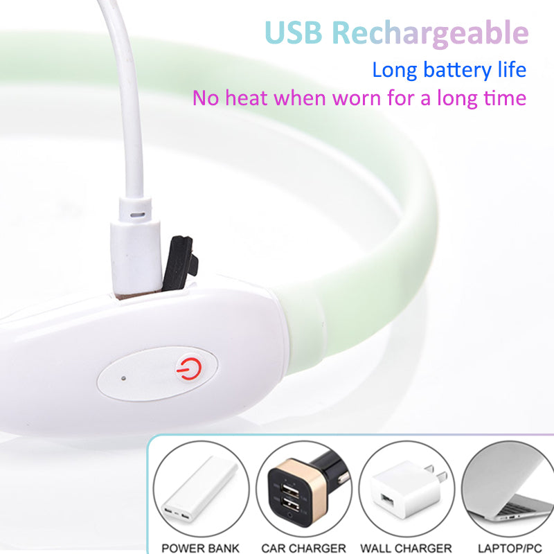 Aiitle Rechargeable LED Dog Collar