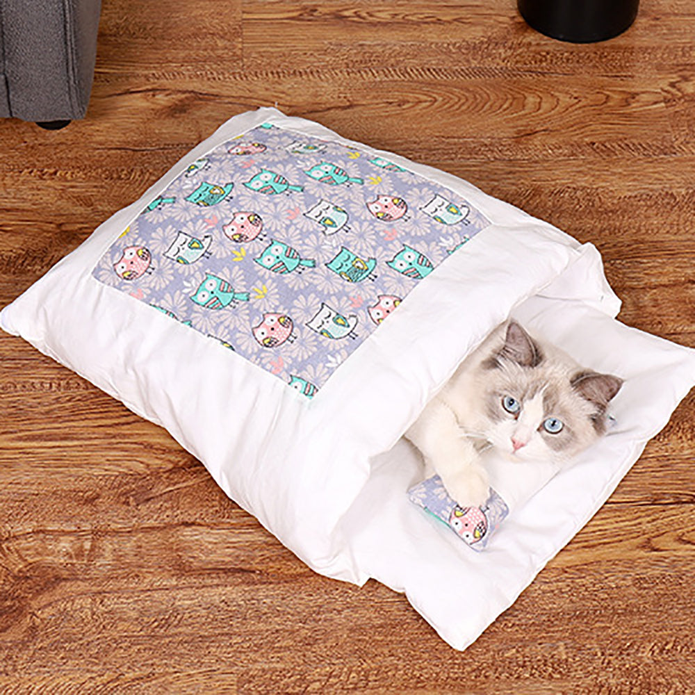 Aiitle Cute Cat Sleeping Bed with Pillow