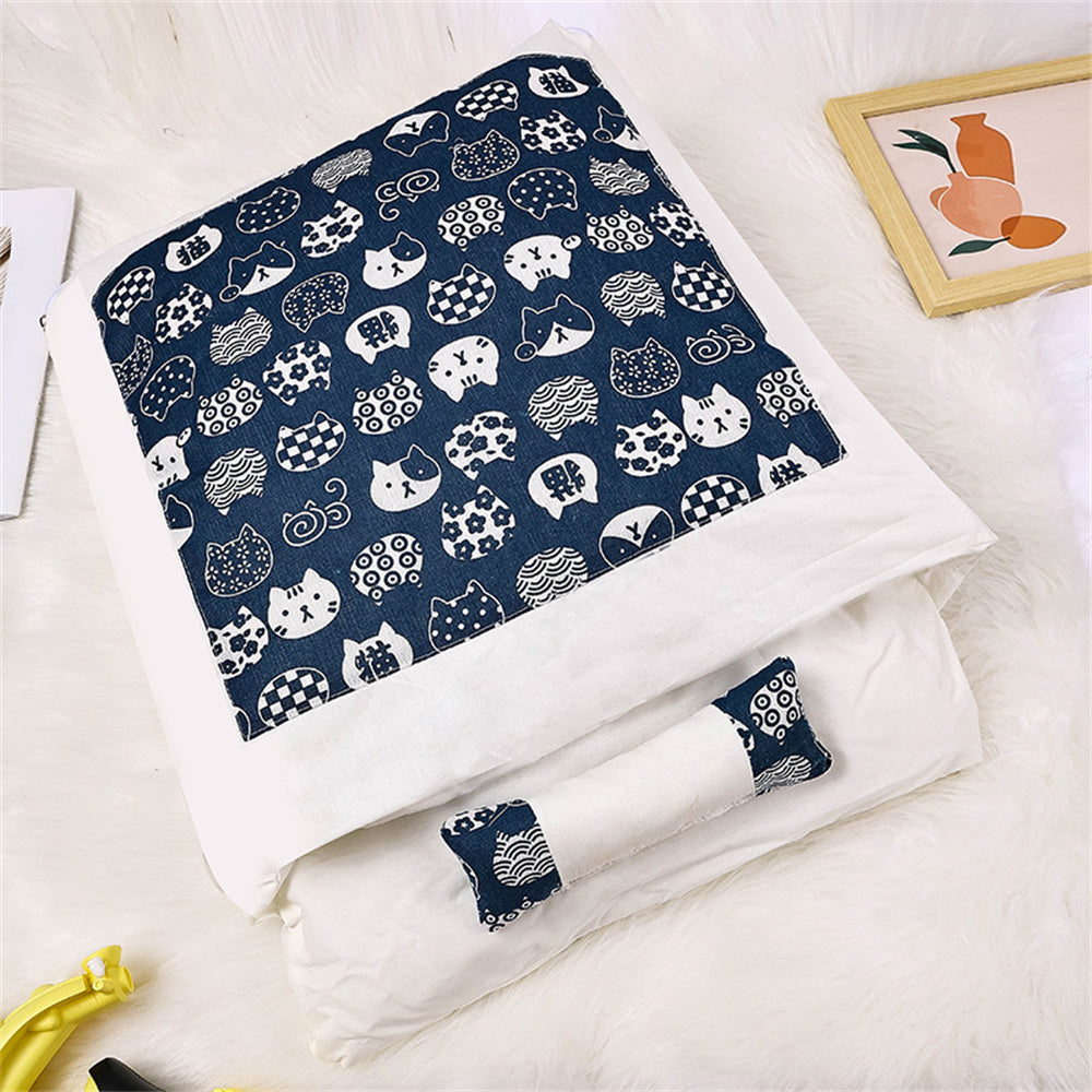 Aiitle Cute Cat Sleeping Bed with Pillow