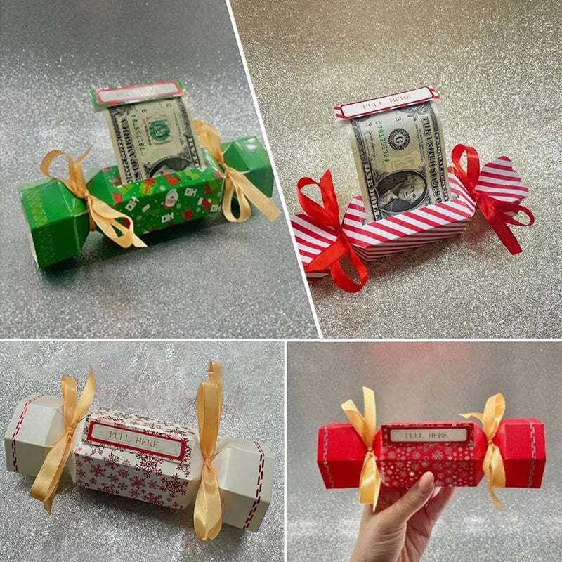 Christmas Candy Shape Money Pull Pouch 4 PCS Set
