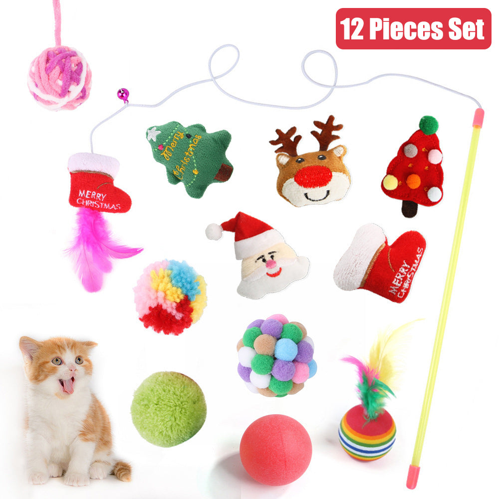 Aiitle Christmas Cat Toys Set