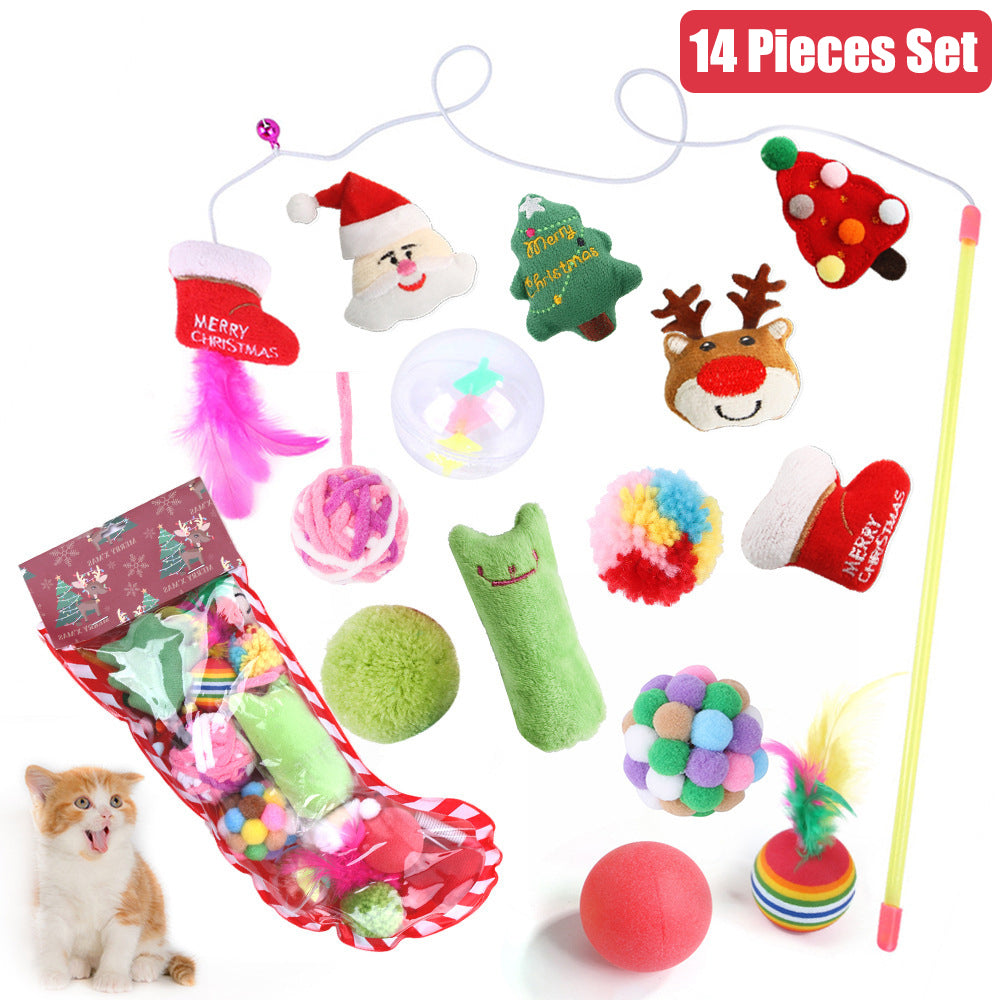 Aiitle Christmas Cat Toys Set