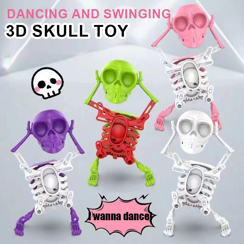 Dancing and Swinging 3D Skull Toy