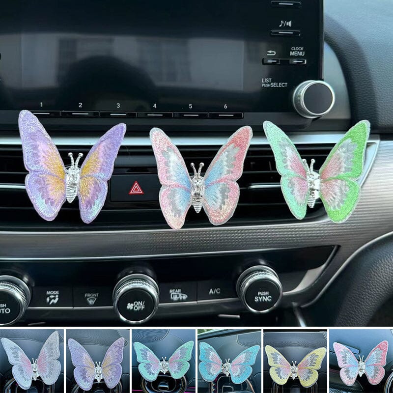 Aiitle Embroidery Flying Butterfly Car Decoration