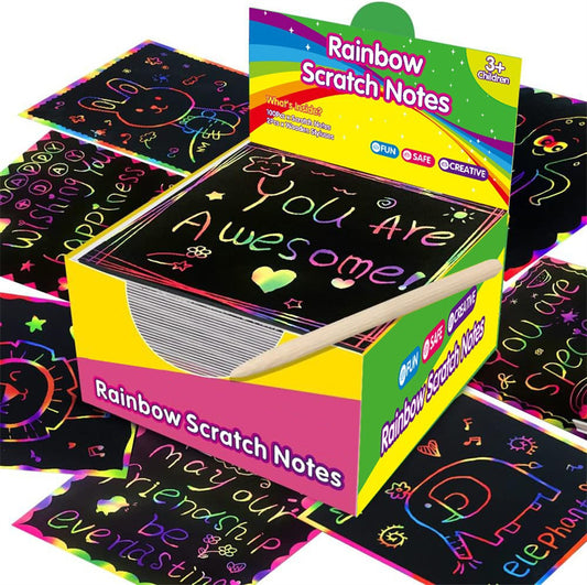 Rainbow Scratch Paper Arts Crafts