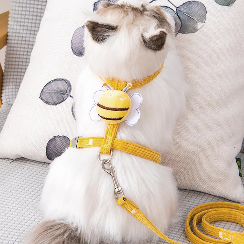 Aiitle Cute Bee 3D Pet Harness Leash Set