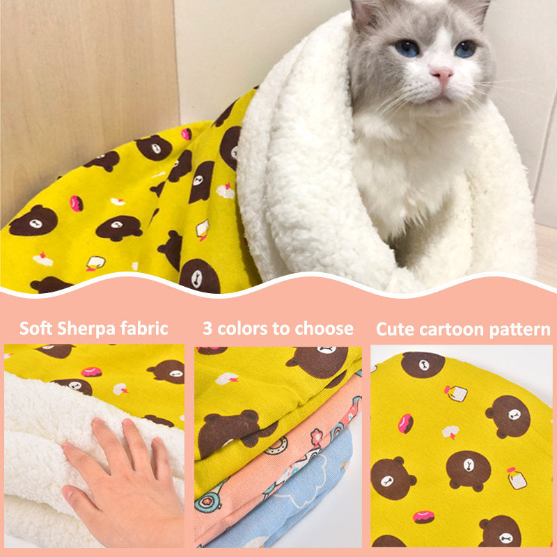 Aiitle Cute Cat Sleeping Bag with Tail