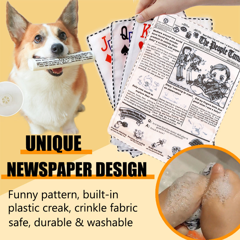 Aiitle Squeaky Newspaper Interactive Dog Toy