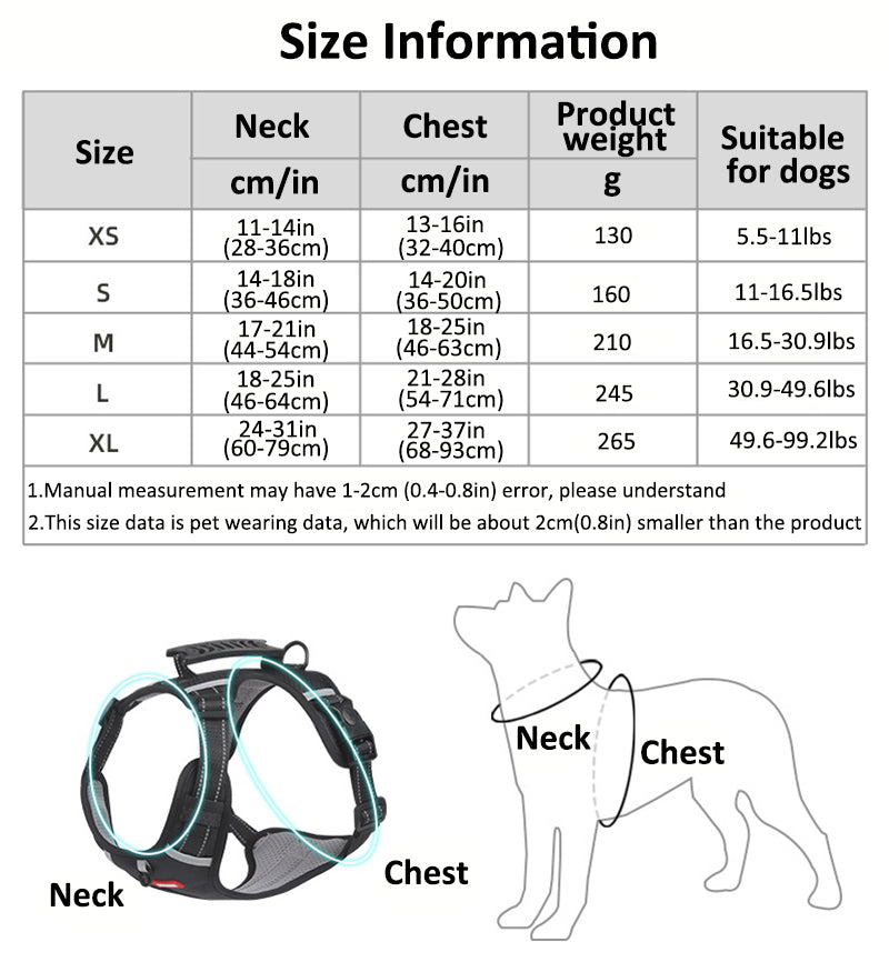 Aiitle Reflective No Pull Dog Harness with Handle