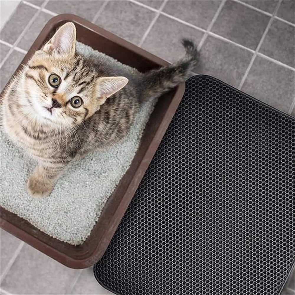 Aiitle Detachable Non-Slip Cat Litter Mat Double Layer