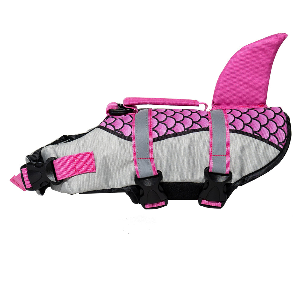 Aiitle Adjustable Shark Dog Life Vest with Rescue Handle Yellow