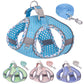 Aiitle Plaid Border Reflective Mesh Dog Harness Blue