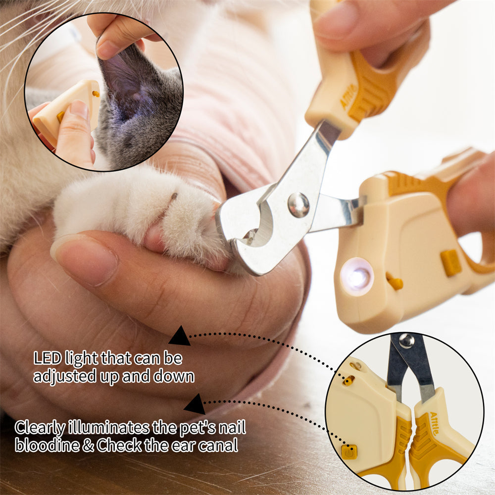 Aiitle Pet Nail Clippers with Detachable LED Light