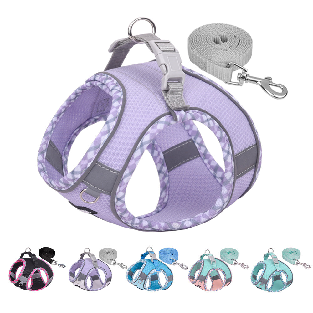 Aiitle Step in Breathable Air Mesh Dog Harness Purple