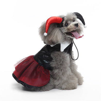 Aiitle Black and Red Dog Hallloween Crown Costume