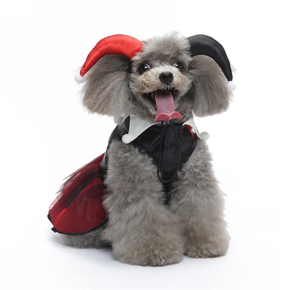 Aiitle Black and Red Dog Hallloween Crown Costume