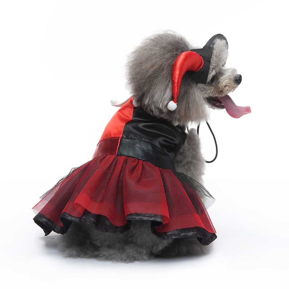 Aiitle Black and Red Dog Hallloween Crown Costume