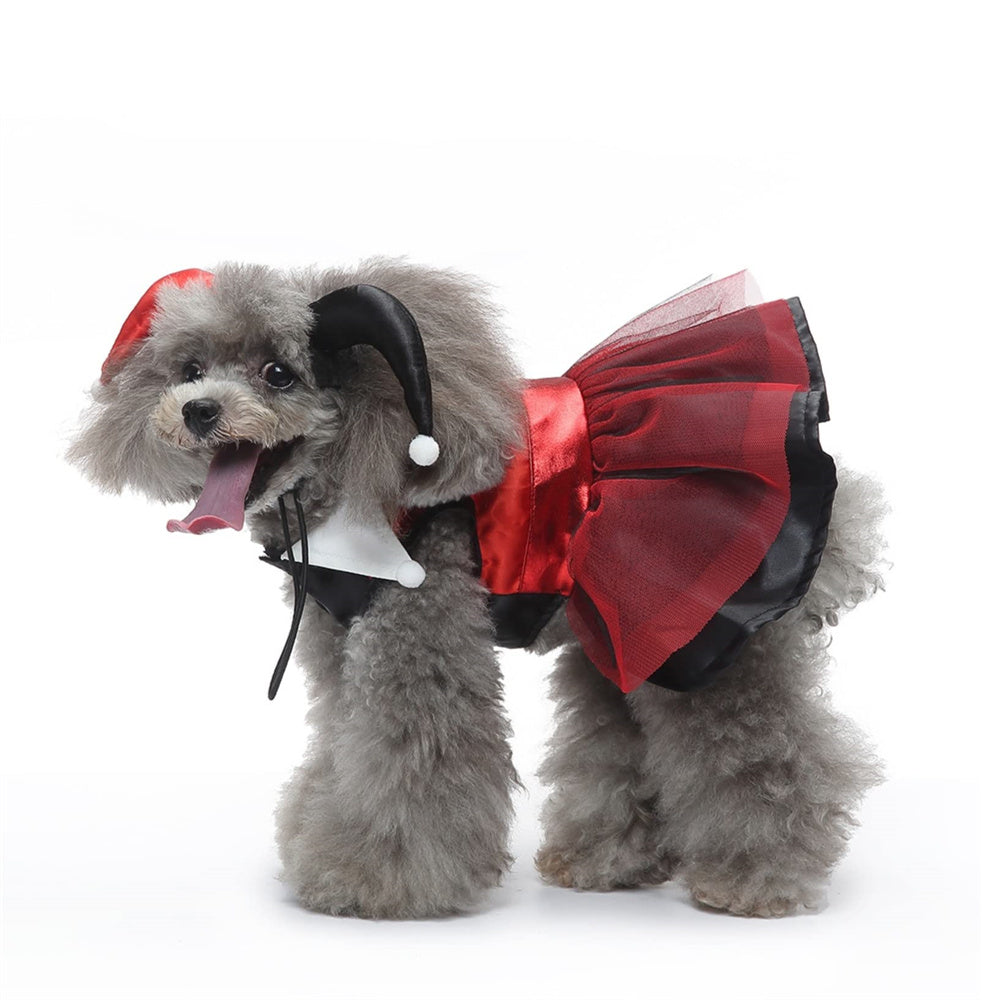 Aiitle Black and Red Dog Hallloween Crown Costume