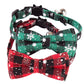 AIITLE Christmas Breakaway Plaid Cat Collar with Cute Bow Tie and Bell | AIITLE
