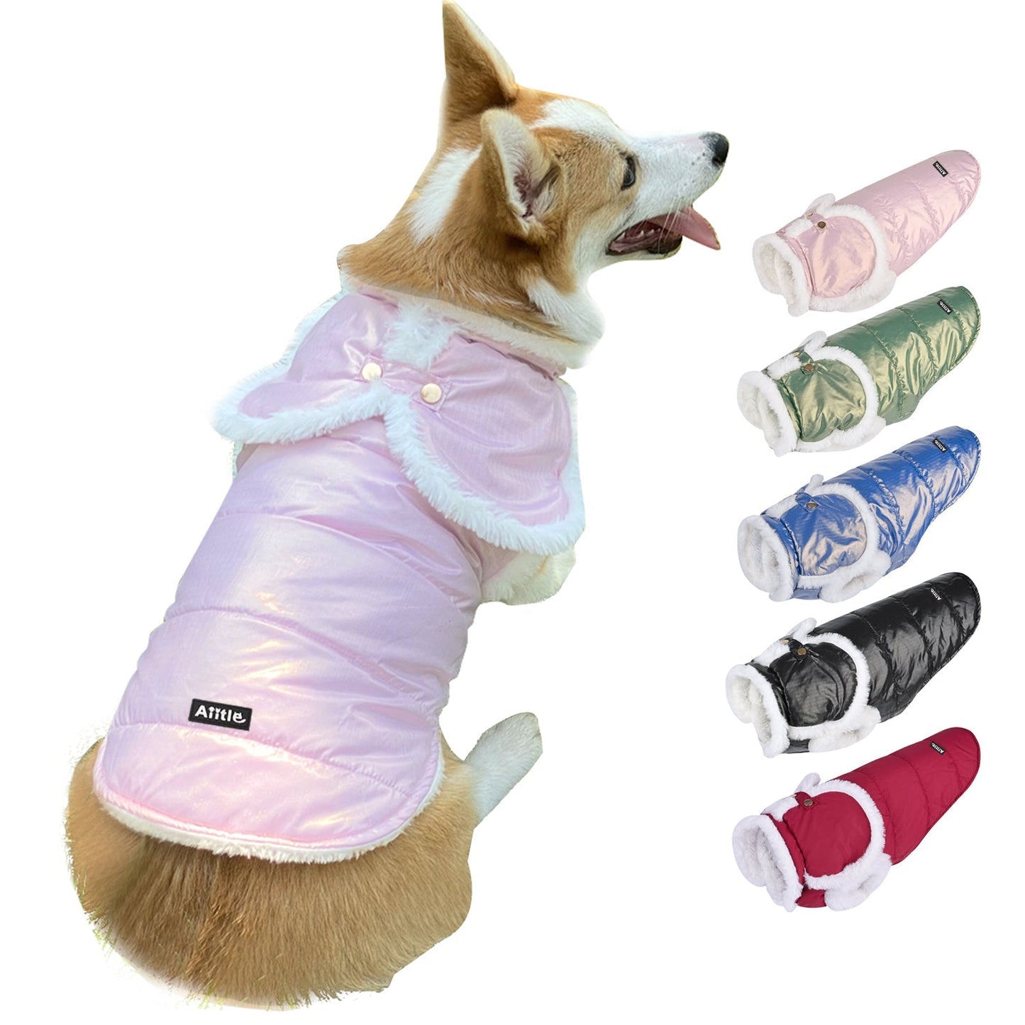 AIITLE Leg Hole Raw Edge Design Dog Winter Coat - Christmas Waterproof | AIITLE