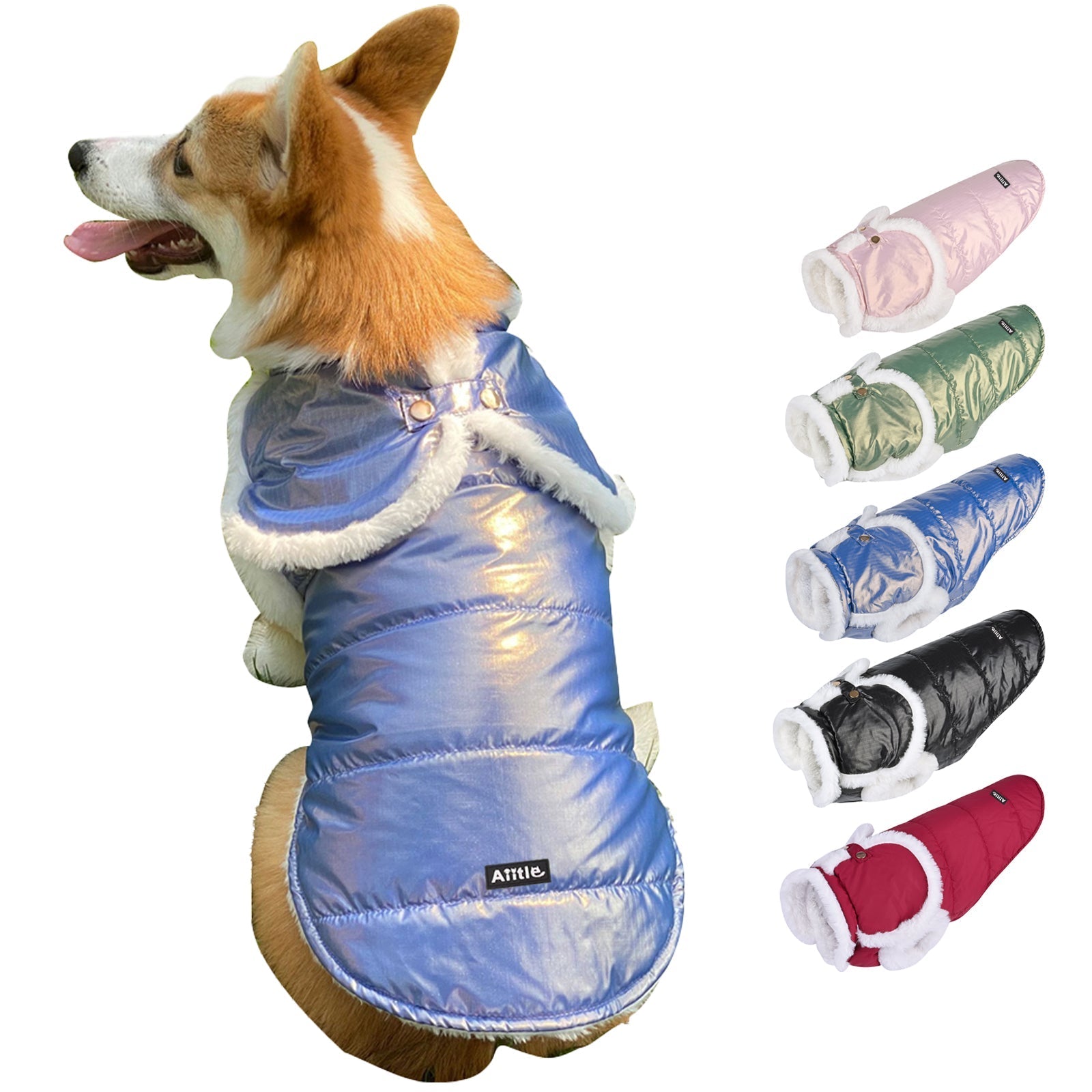 AIITLE Leg Hole Raw Edge Design Dog Winter Coat - Christmas Waterproof | AIITLE