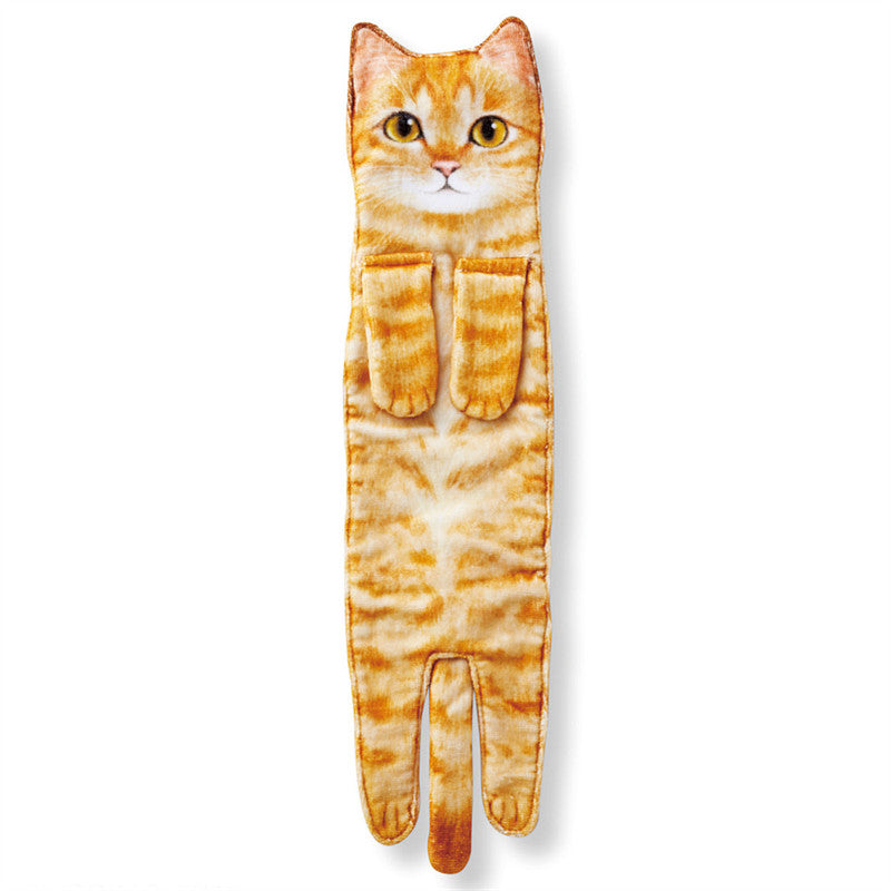 Aiitle Cute Cat Hand Towel