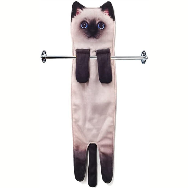 Aiitle Cute Cat Hand Towel