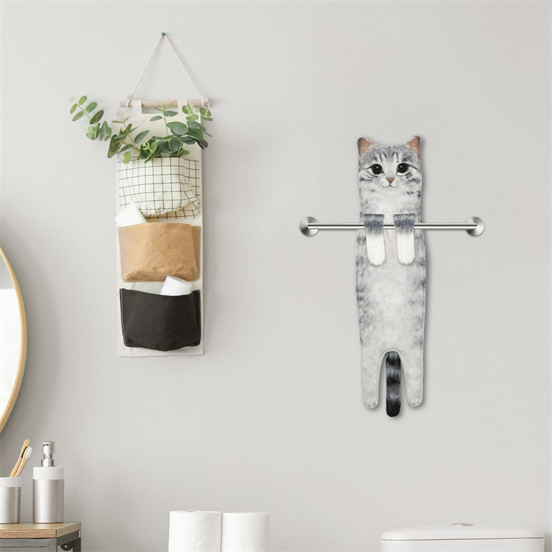 Aiitle Cute Cat Hand Towel