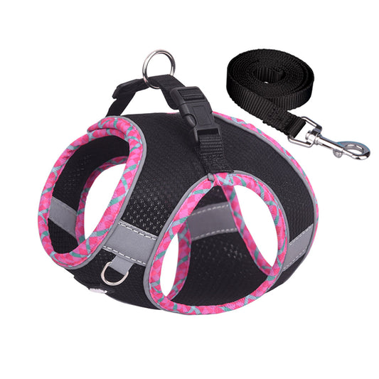 Aiitle Step in Breathable Air Mesh Dog Harness Black